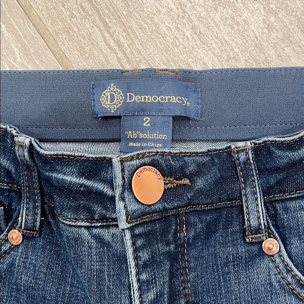 Democracy Dark Blue Straight Leg Jeans - Picture 2 of 4